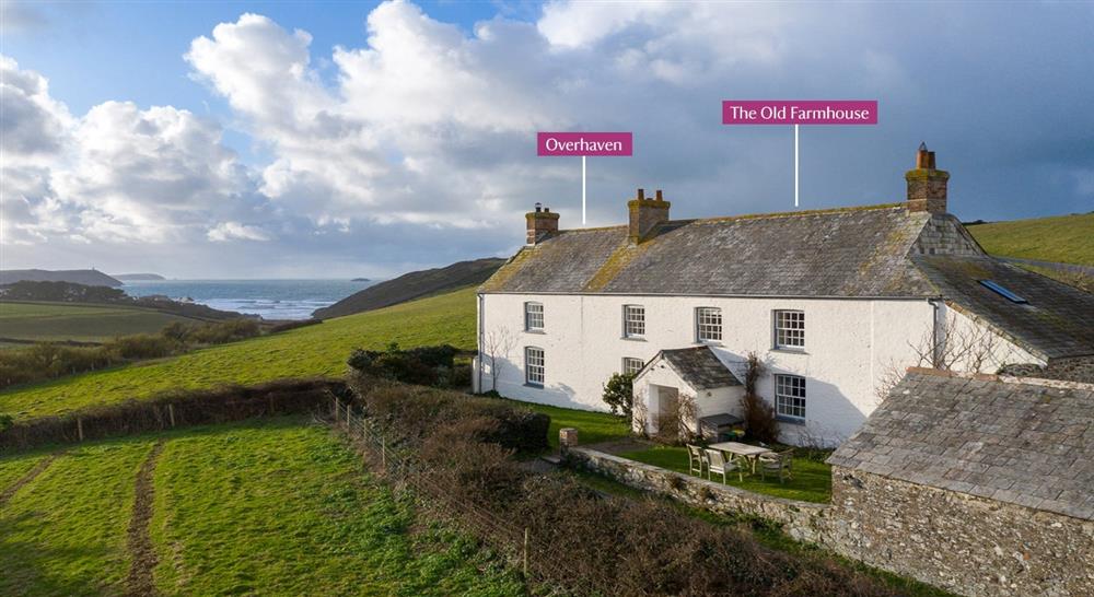 The exterior of Overhaven and The Old Farmhouse, Polzeath, Cornwall at Overhaven in Polzeath, Cornwall