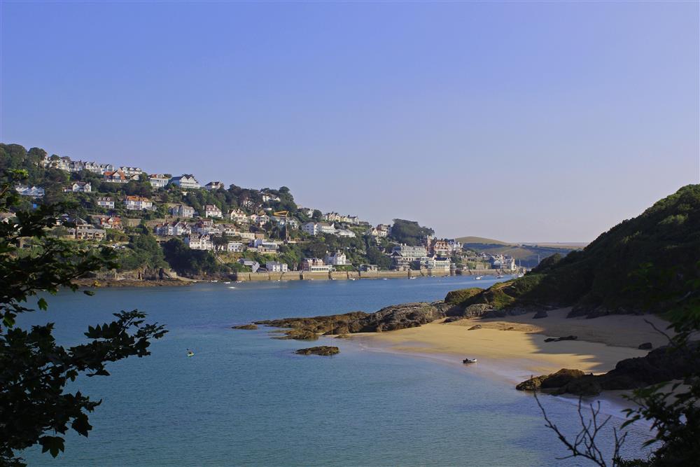 Salcombe beach a short journey from the property at Oversteps House in , Salcombe