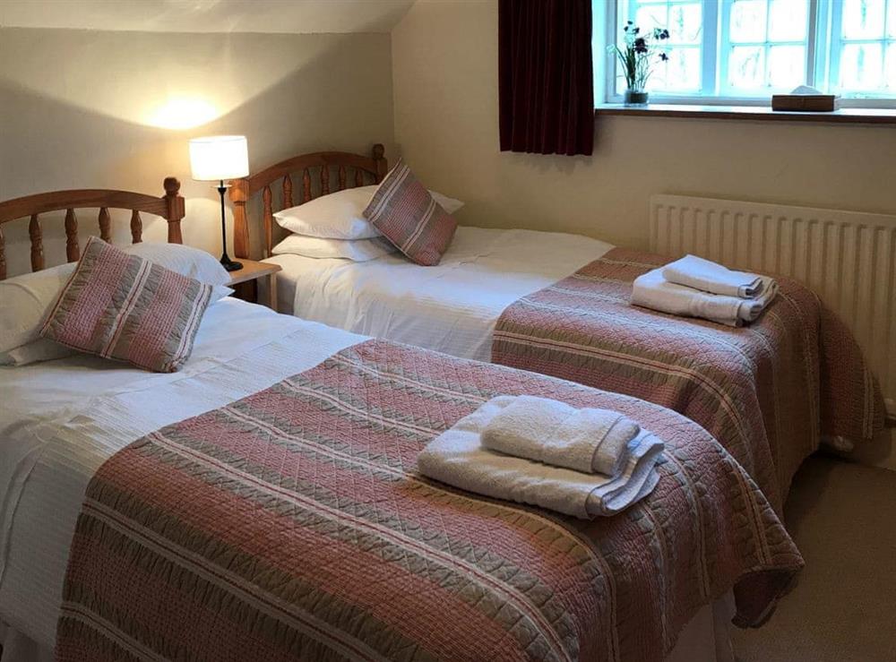 Twin bedroom at Overwater Lodge in Wigton, Cumbria