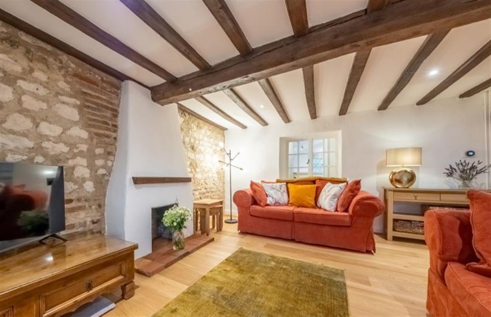 Sitting room with widescreen Smart television at Owl Cottage, Great Snoring near Fakenham