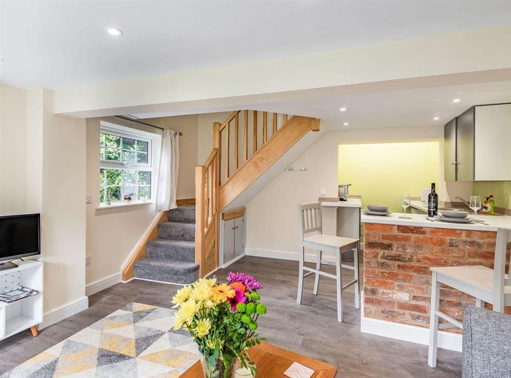 Open plan living space at Owl Cottage in Heckington, Lincolnshire