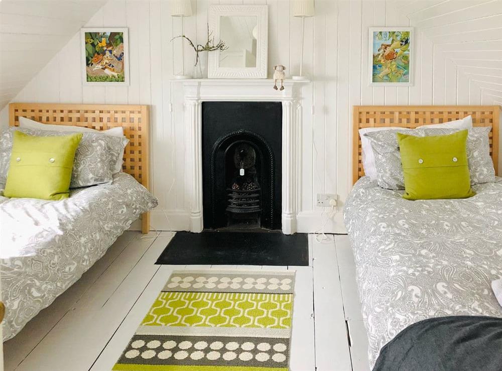 Twin bedroom at Owl Cottage in Lothmore, Helmsdale, Sutherland