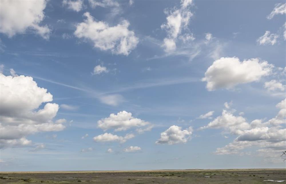 A Norfolk big blue sky at Owl Cottage, Stiffkey near Wells-next-the-Sea