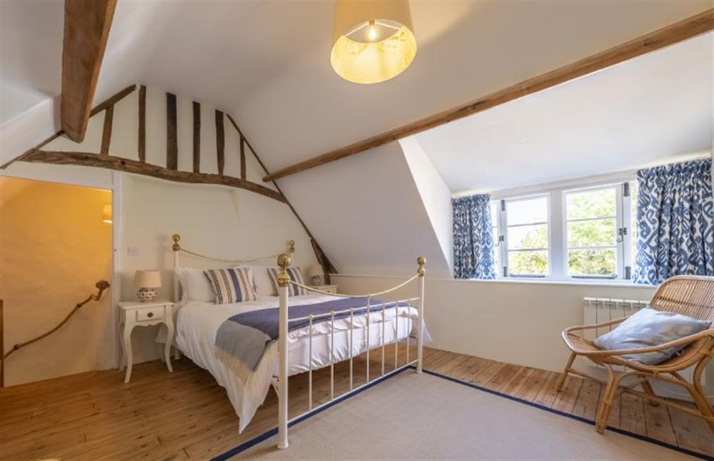 Arriving in the master  bedroom at Owl Cottage, Stiffkey near Wells-next-the-Sea