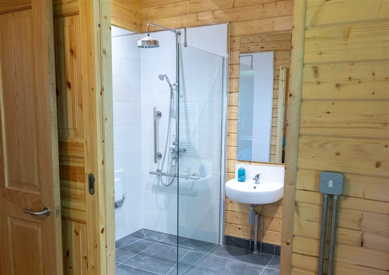 The bathroom at Owl Lodge, Menheniot