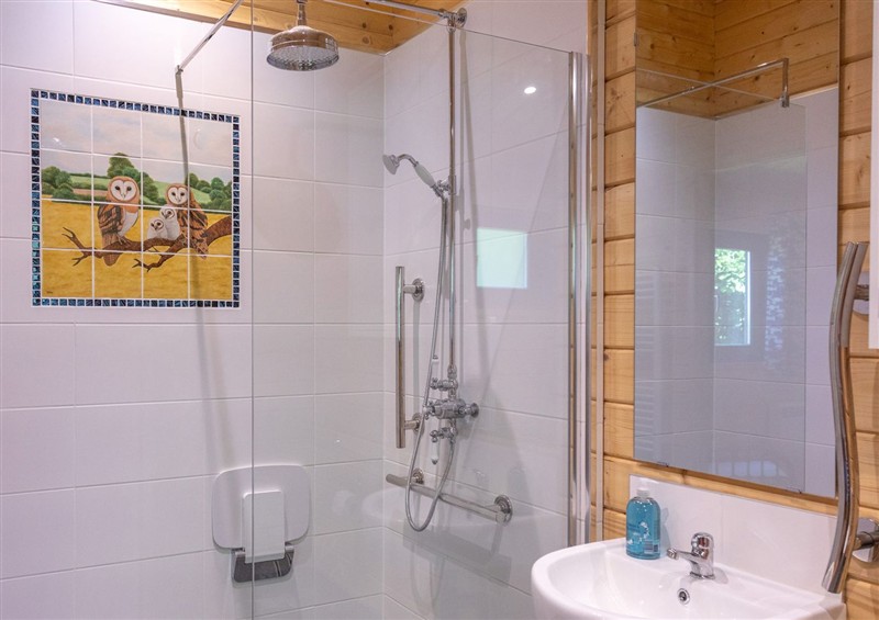 This is the bathroom at Owl Lodge, Menheniot