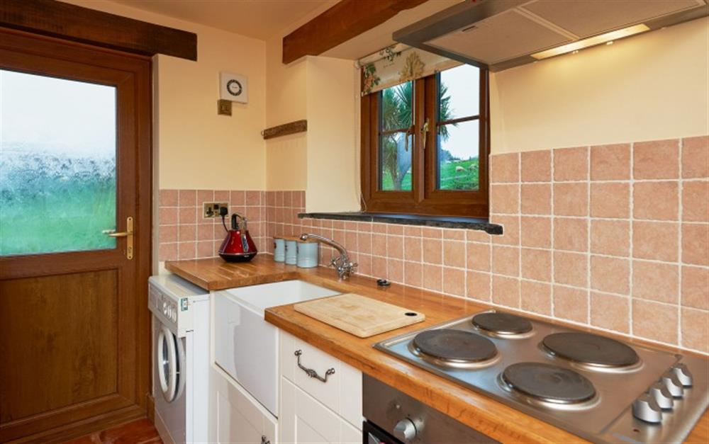 Small but perfectly formed kitchen. at Owlacombe Cottage in Slapton