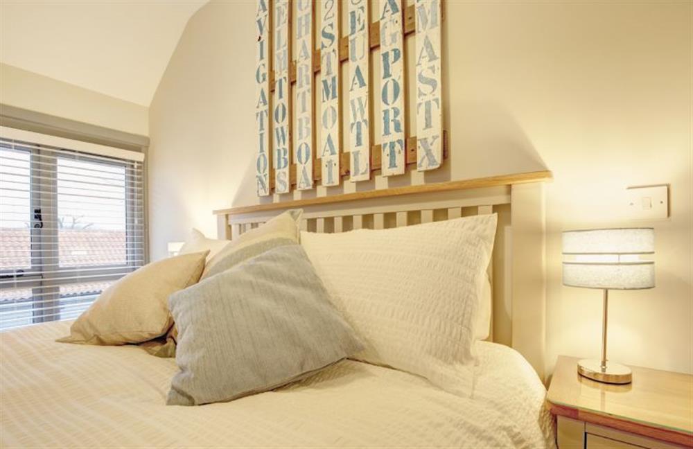 First floor: Bedroom two has king-size bed (photo 2) at Owlets at Mulberry Barn, Heacham near Kings Lynn