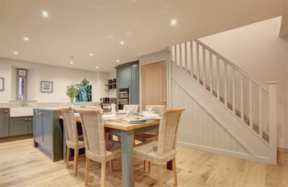 Ground floor: The dining area with plenty of seating for six at Owlets at Mulberry Barn, Heacham near Kings Lynn