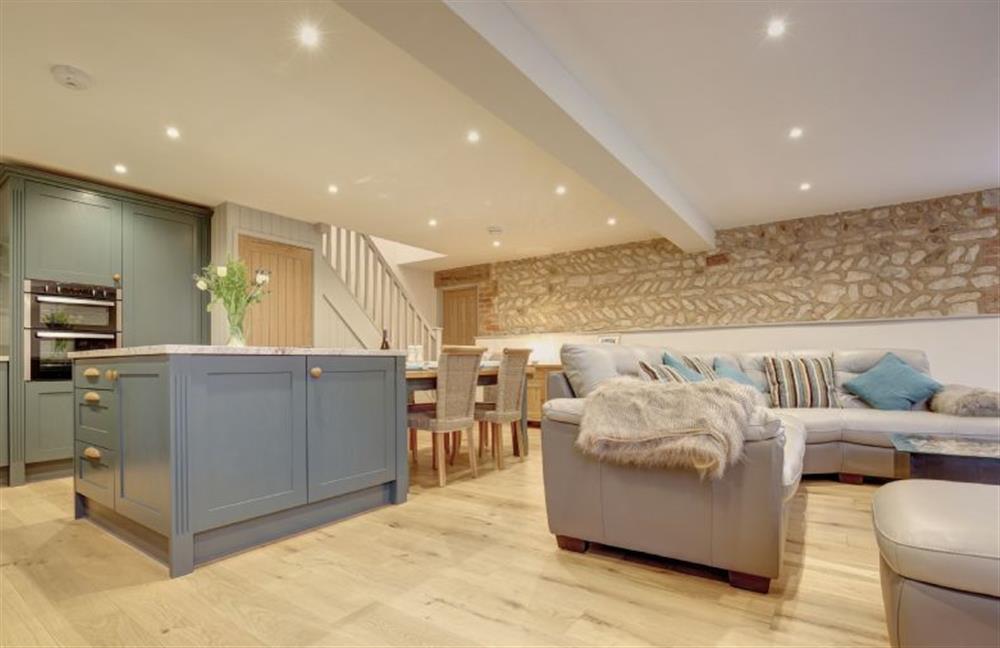 Owlets at Mulberry Barn: Open-plan living area at Owlets at Mulberry Barn, Heacham near Kings Lynn