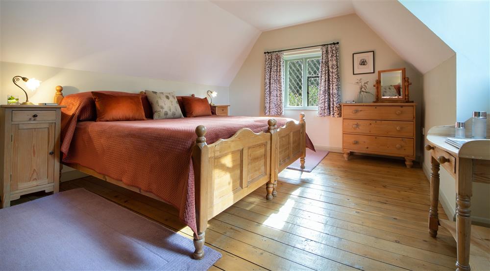 The double bedroom at Oxburgh Chapel Lodge in King's Lynn, Norfolk