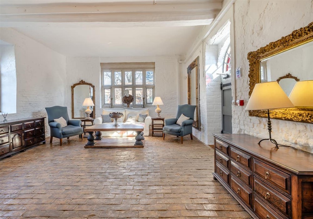Living area at Oxnead Hall in Oxnead, near Brampton, Norfolk