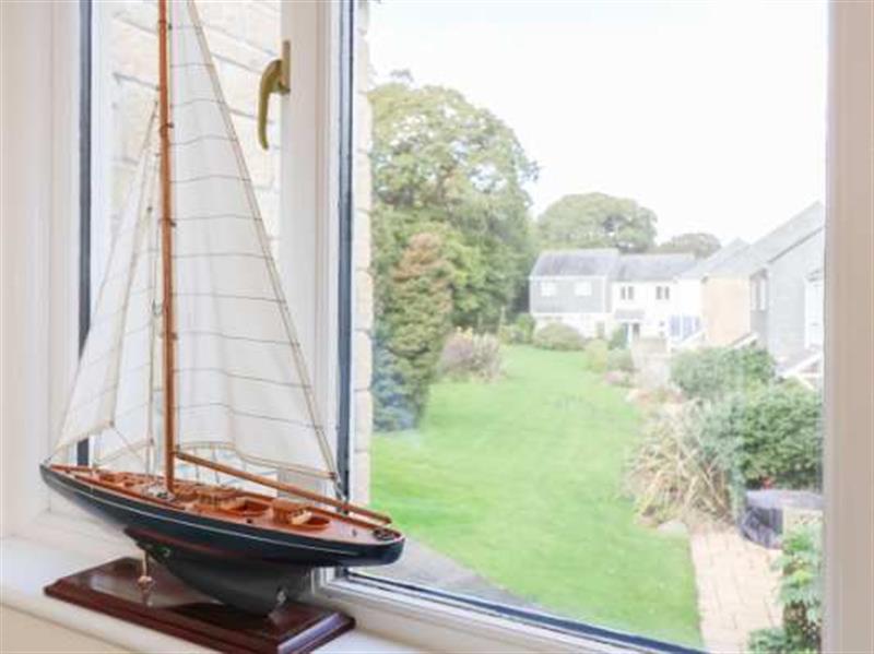 Views over the garden at Oyster Cottage, Falmouth, Cornwall