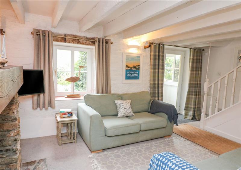 Enjoy the living room at Oyster Cottage, Salcombe