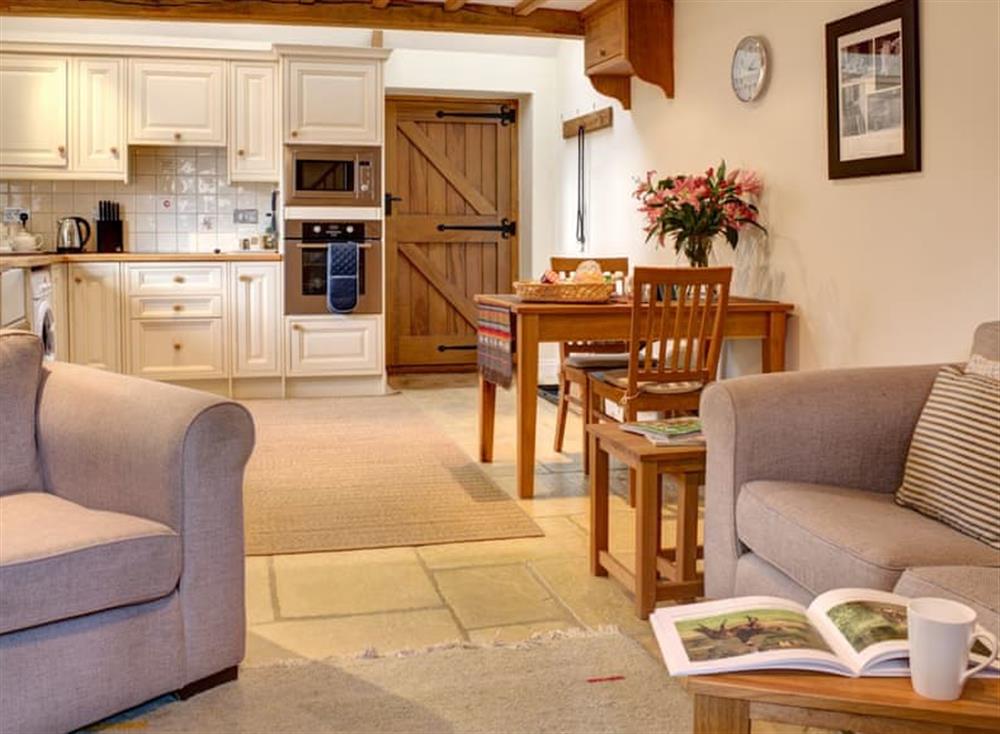 Open plan living space at Paddocks Nook in Chipping Campden, England