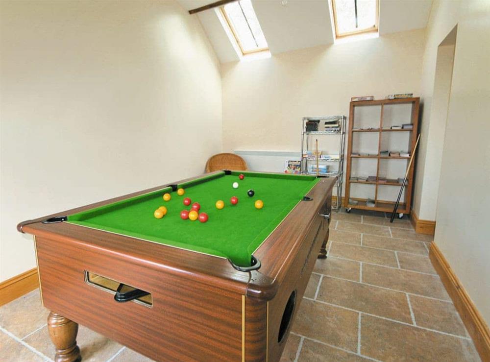 Games room at Padgett Lodge in Muston, Filey, North Yorkshire