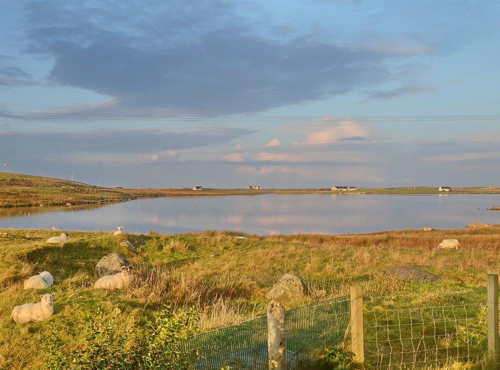 Gorgeous Loch Roag at sunrise at Padraigs Cottage in Howbeg (Tobha Beag), Isle of South Uist, Scotland