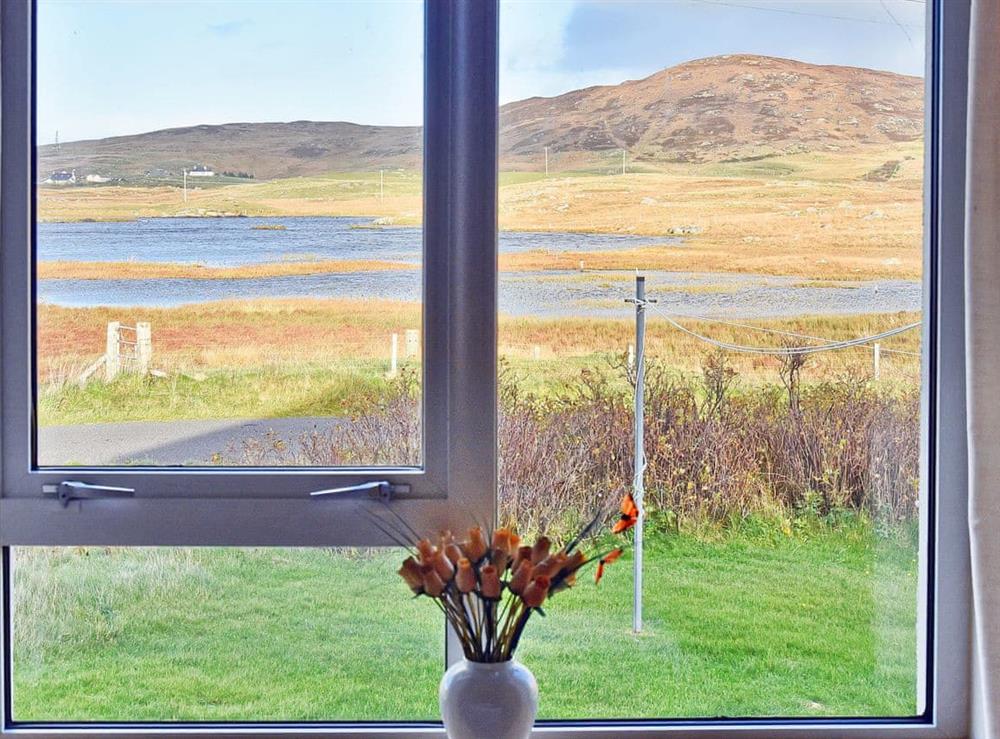 Wonderful loch views from the back bedroom at Padraigs Cottage in Howbeg (Tobha Beag), Isle of South Uist, Scotland