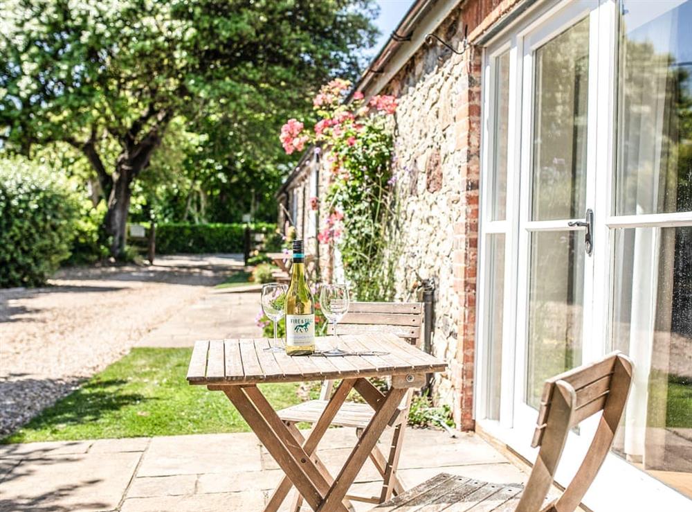 Sitting-out-area at Palomino Cottage in Brook, near Brighstone, Isle of Wight