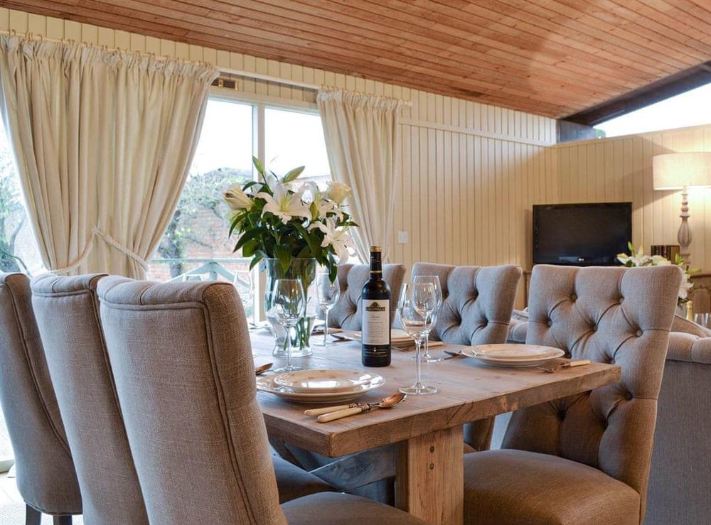 Elegant dining area at Pampita Lodge in Beverley, North Humberside
