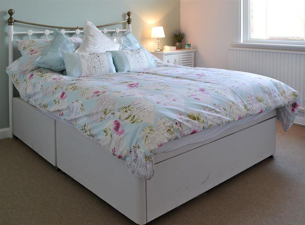 Warm and welcoming double bedroom at Pams Plaice in Offord D’Arcy, near Godmanchester, Cambridgeshire, England