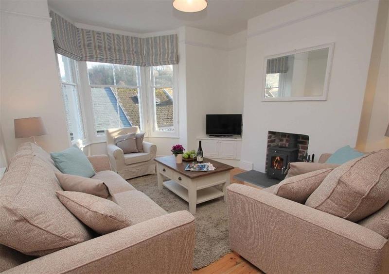 Relax in the living area at Panacea, Fowey