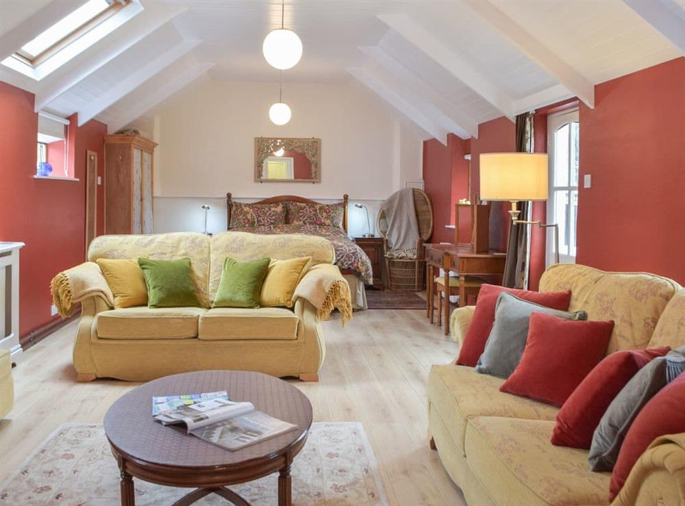 Open plan living space at Pandy Cottage in Cribyn, Cardigan and Ceredigion, Dyfed
