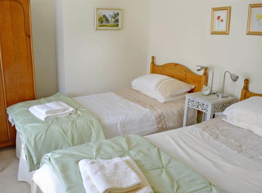 Cosy twin bedroom at Pant Glas Mawr Cottage in Axton, near Holywell, Clwyd
