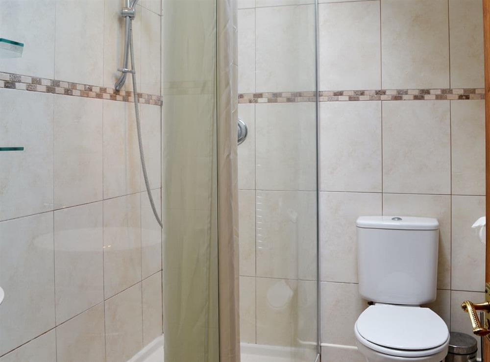Shower room at Pant Y Mel in Llanbedrgoch, near Benllech, Anglesey, Gwynedd