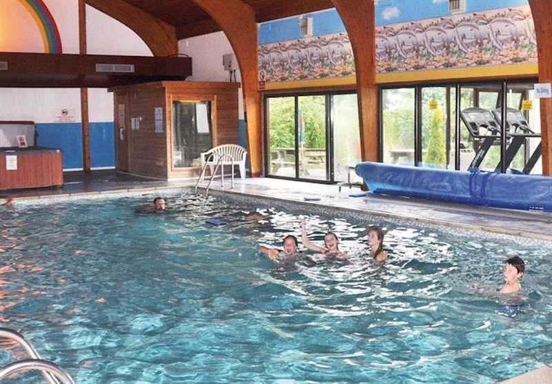 Indoor swimming pool at Pantglas Hall Lodges in Llanfyndd, Near Carmarthen