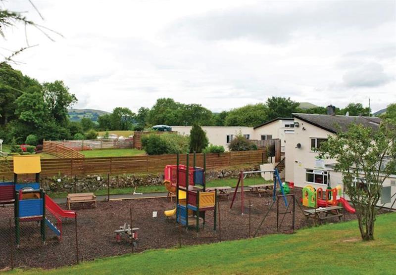 Children’s play area at Parc Farm Holiday Park in Mold, North Wales