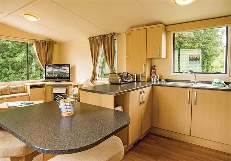 Inside the Gold Plus 3 at Parc Farm Holiday Park in Mold, North Wales