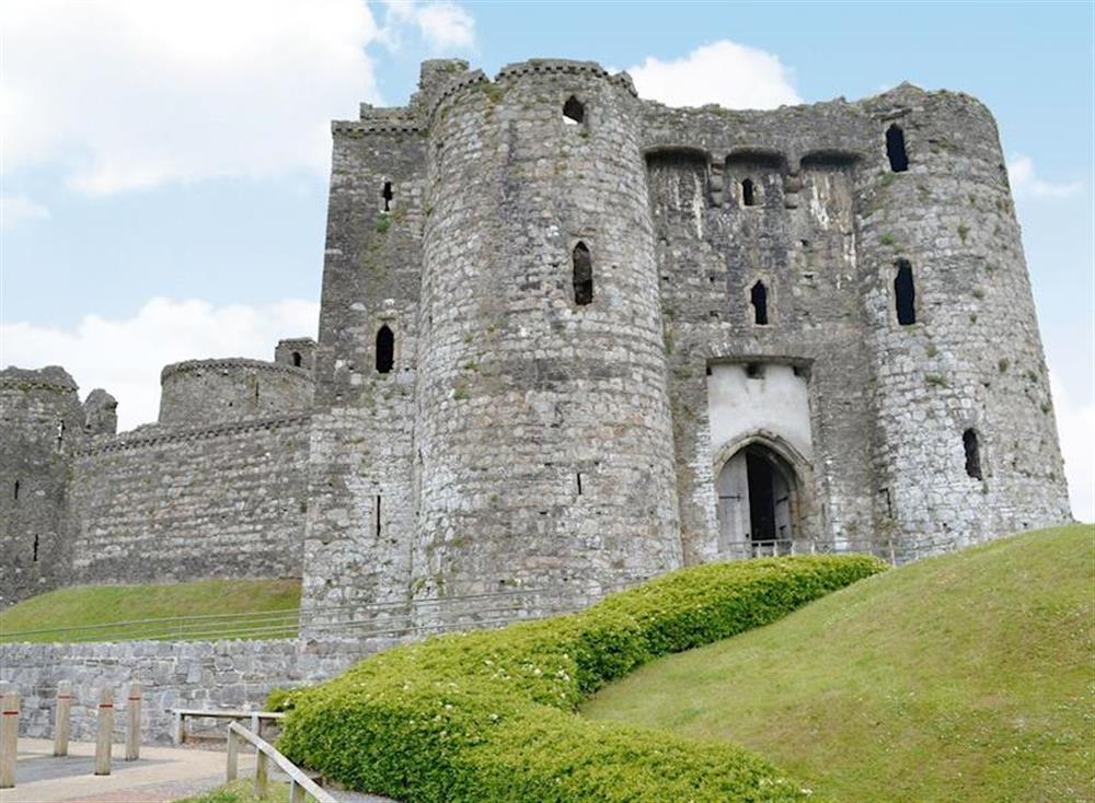 Kidwelly Castle at Parc Y Bryn Lodge in Broadlay, near Ferryside, Dyfed