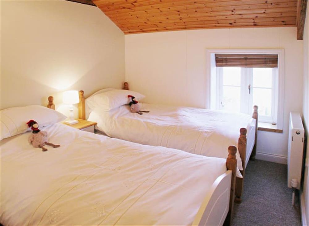Twin bedroom at Parc Y Bryn Lodge in Broadlay, near Ferryside, Dyfed