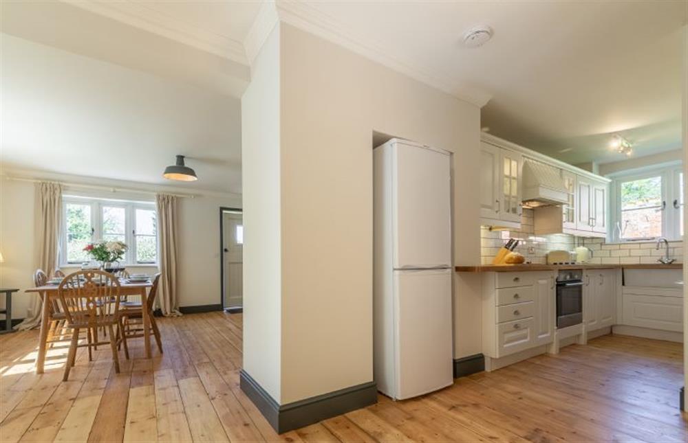 Ground floor: Dining room leading to the kitchen at Park Cottage, Fring near Kings Lynn