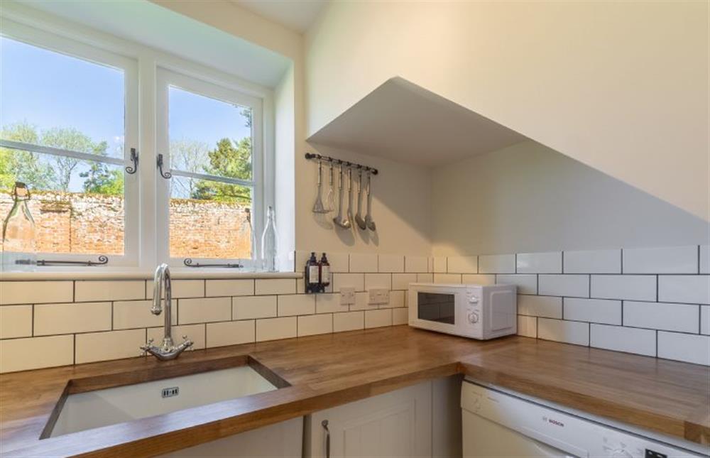 Ground floor: Kitchen with wooden work tops at Park Cottage, Fring near Kings Lynn