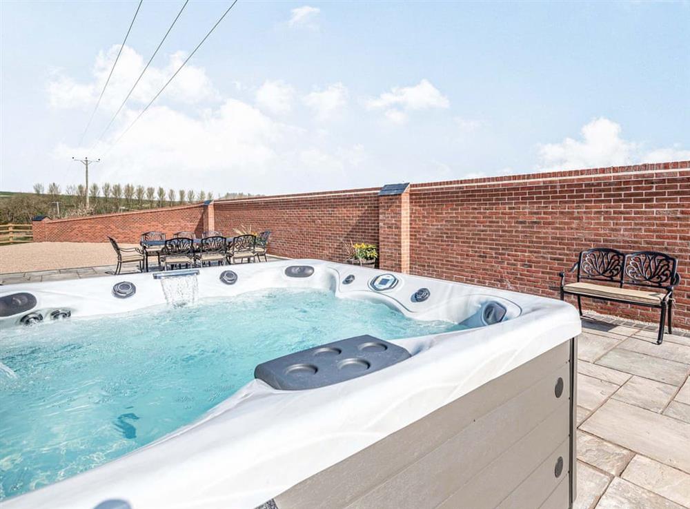 Hot tub at Park Cottage in Worlaby, near Louth, Lincolnshire