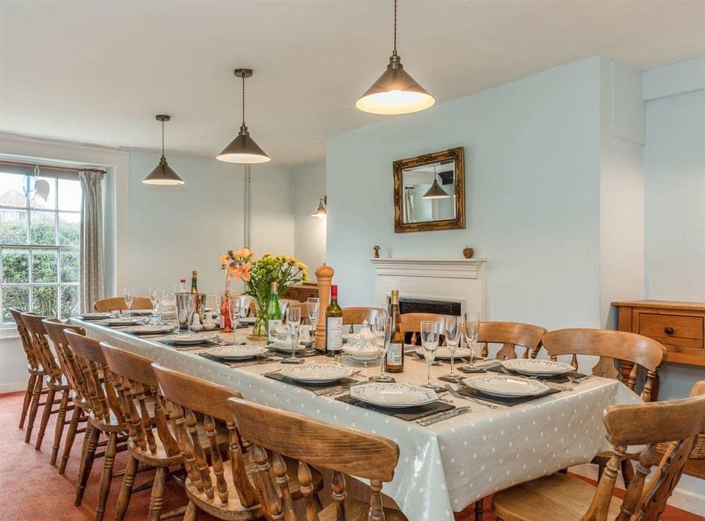 Dining room at Park Farmhouse in Chideock, near Bridport, Dorset