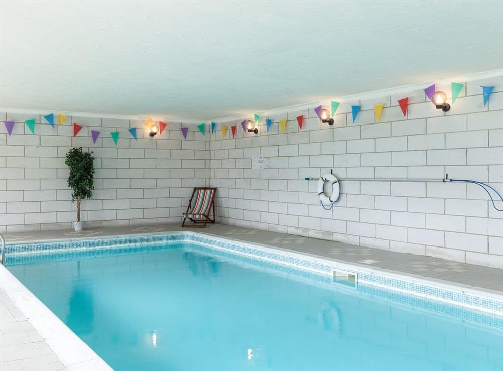 Indoor heated swimming pool at Park Farmhouse in Chideock, near Bridport, Dorset