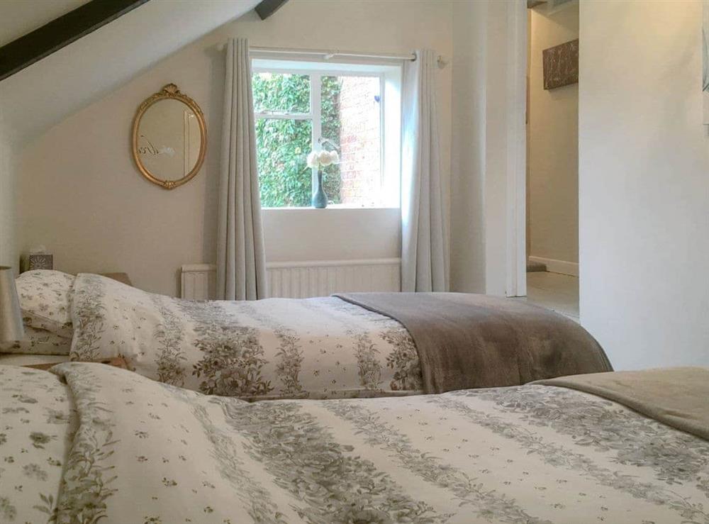 Light and airy twin bedroom at Park House in Harlaxton, near Grantham, Lincolnshire