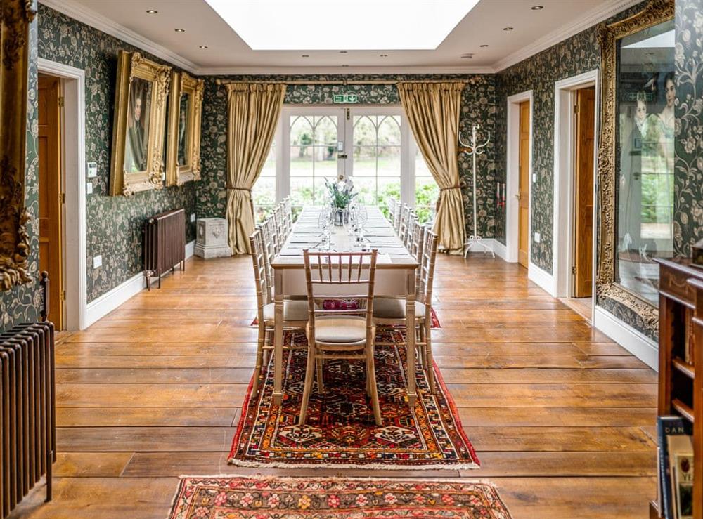Elegant dining room at Park Lodge in Sedgeford, Norfolk