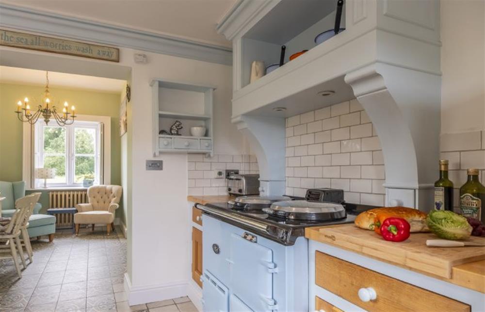 Kitchen with adjacent dining room at Park Lodge, Snettisham near Kings Lynn