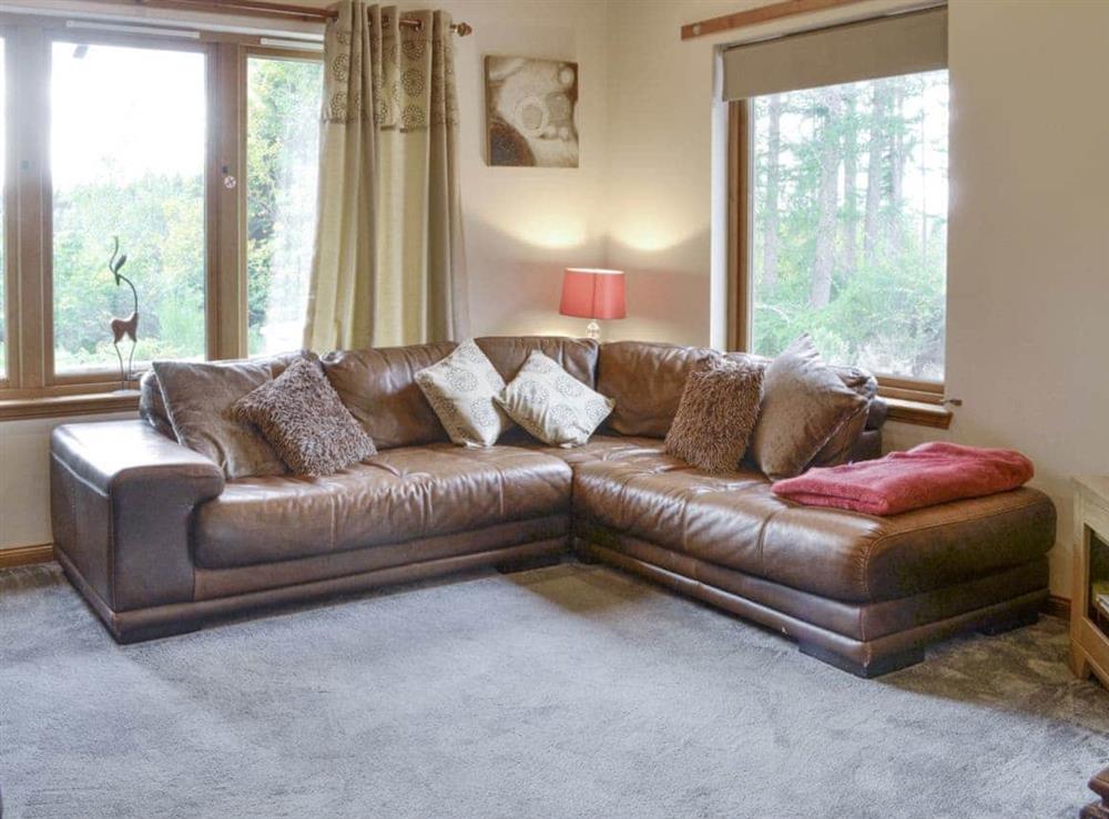 Welcoming living area at Park Lodge in Strachan, near Banchory, Kincardineshire