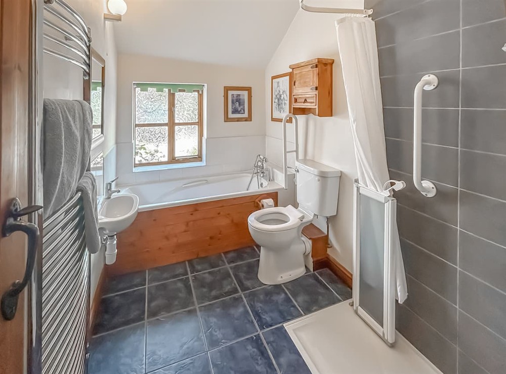 Bathroom at Parlour Cottage in Evershot, near Dorchester, Dorset