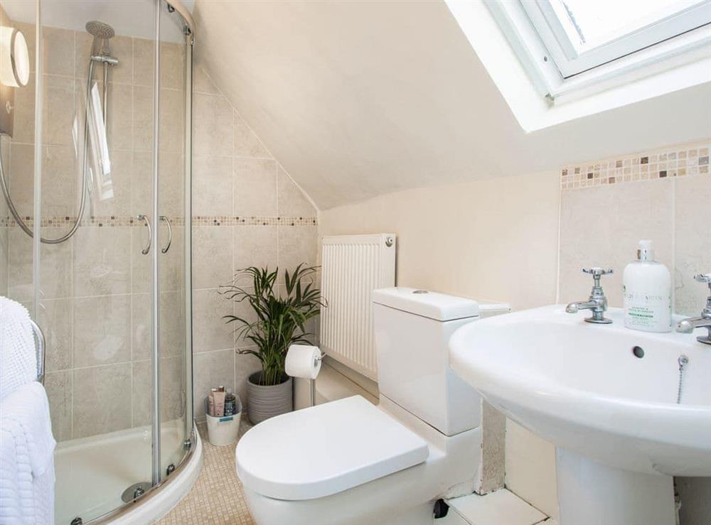 Shower room at Pasque Cottage in Barnack, Lincolnshire