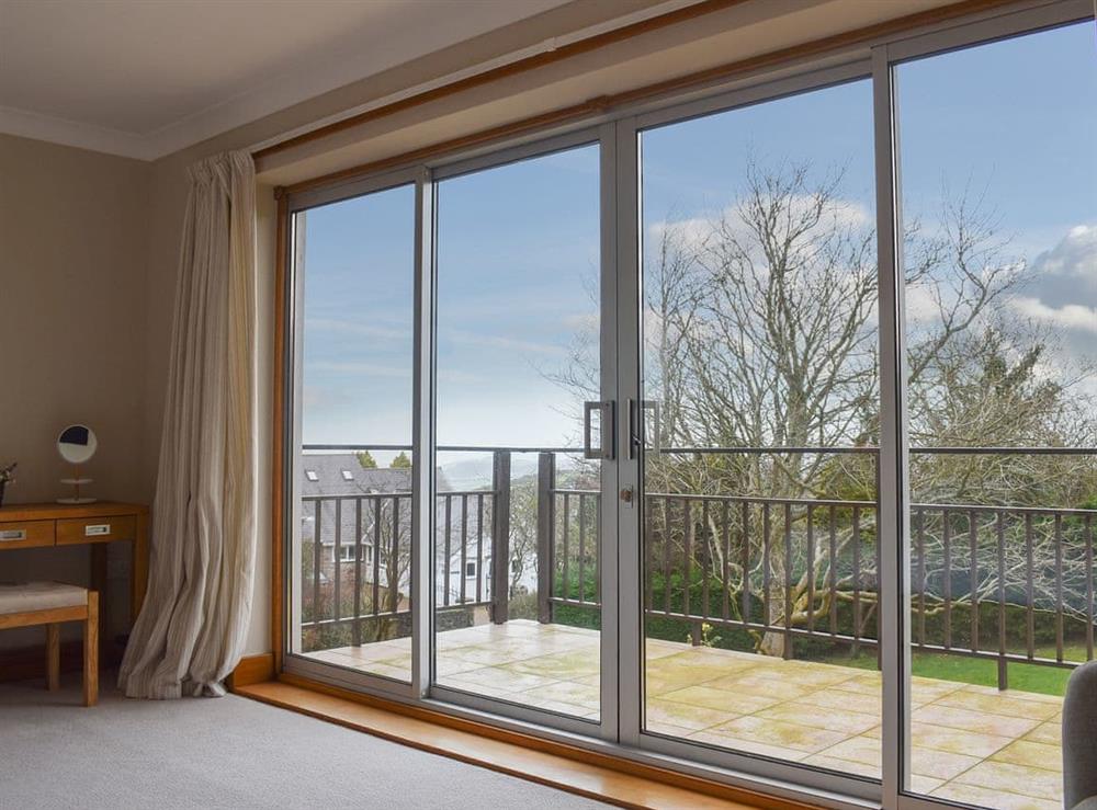 Double bedroom with balcony access and wonderful view at Pathacres in Colwyn Bay, Clwyd
