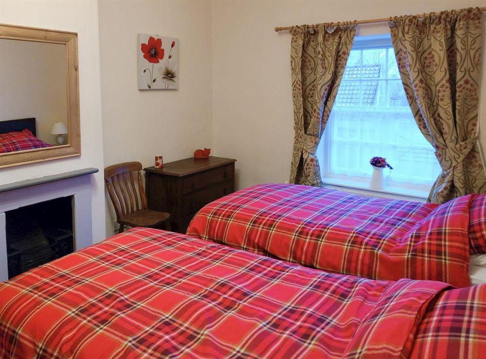 Comfortable twin bedroom at Pathways in Higham, near Alfreton, Derbyshire