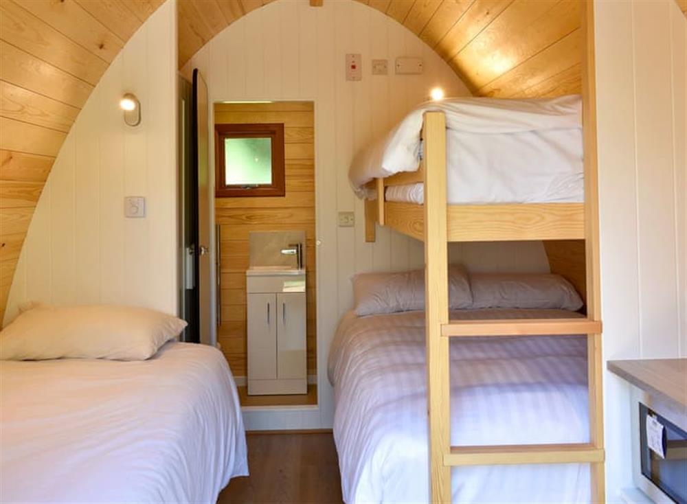 Glamping pod with kitchen, sleeping area and shower room at Patton Mill in Patton, near Kendal, Cumbria