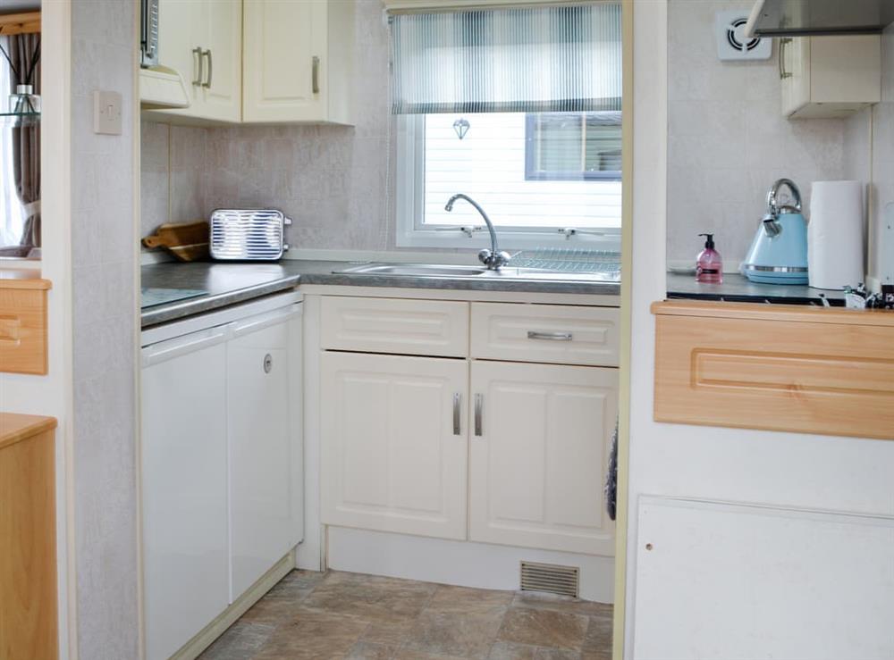 Kitchen at Paul Jones Bay 26 in Southerness, Dumfriesshire
