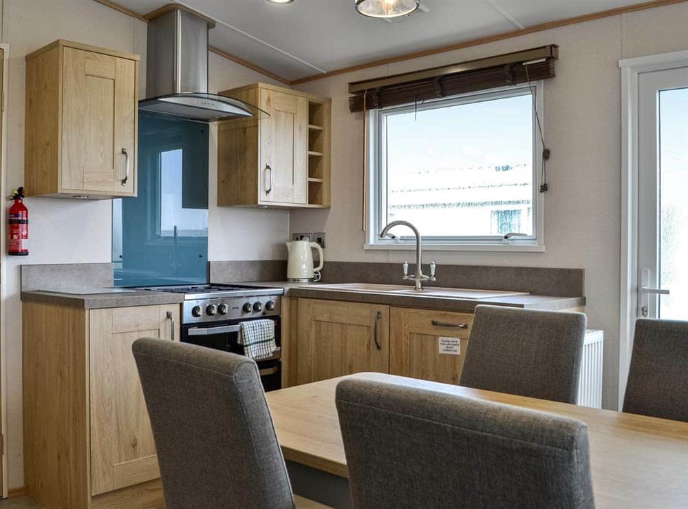 Kitchen/diner at Paul Jones Bay 63 in Southerness, Dumfriesshire